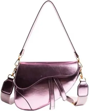 PURFANREE Women Trendy Small Clutch Purse Saddle Shoulder Bag Underarm Handbag Satchel HandBag Crossbody Bag