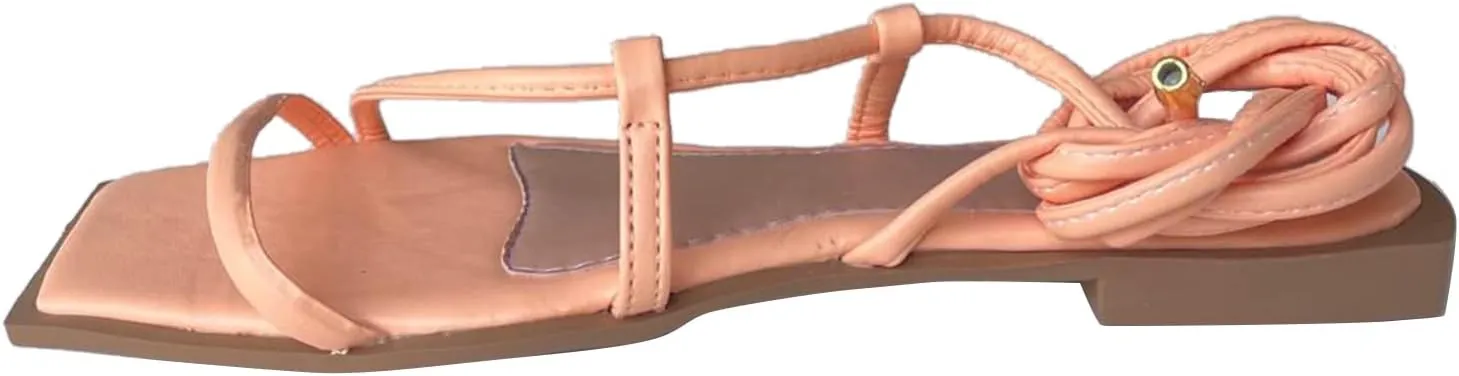 Pyson Faux Leather Fashionable, Comfortable & Durable Perfectly Fit Flat Sandals Lace Up Footwear For Women and Girls
