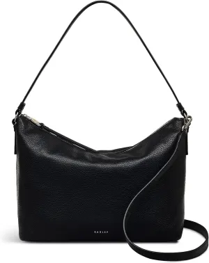 RADLEY London Bella Women’s Medium Leather Ziptop Shoulder Bag, Black