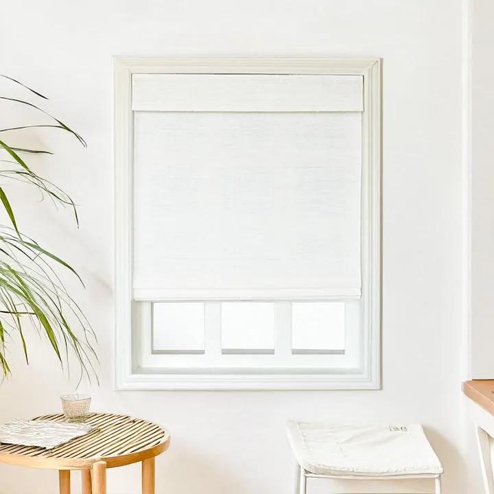 Ramie Woven Bamboo Blinds & Shades | Beige White