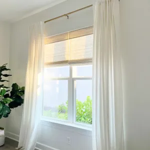 Ramie Woven Bamboo Blinds & Shades | Beige White