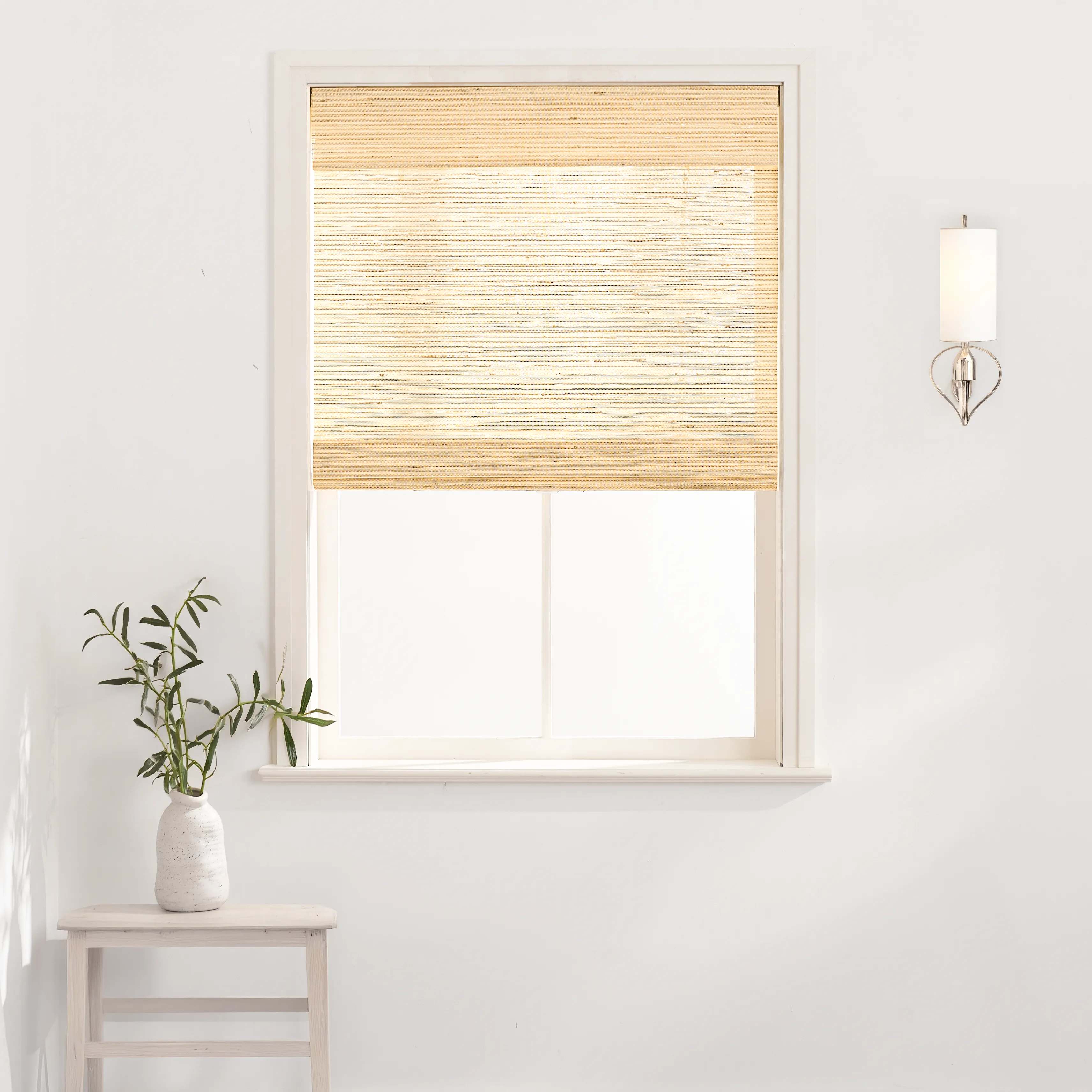 Ramie Woven Bamboo Blinds & Shades | Ivory