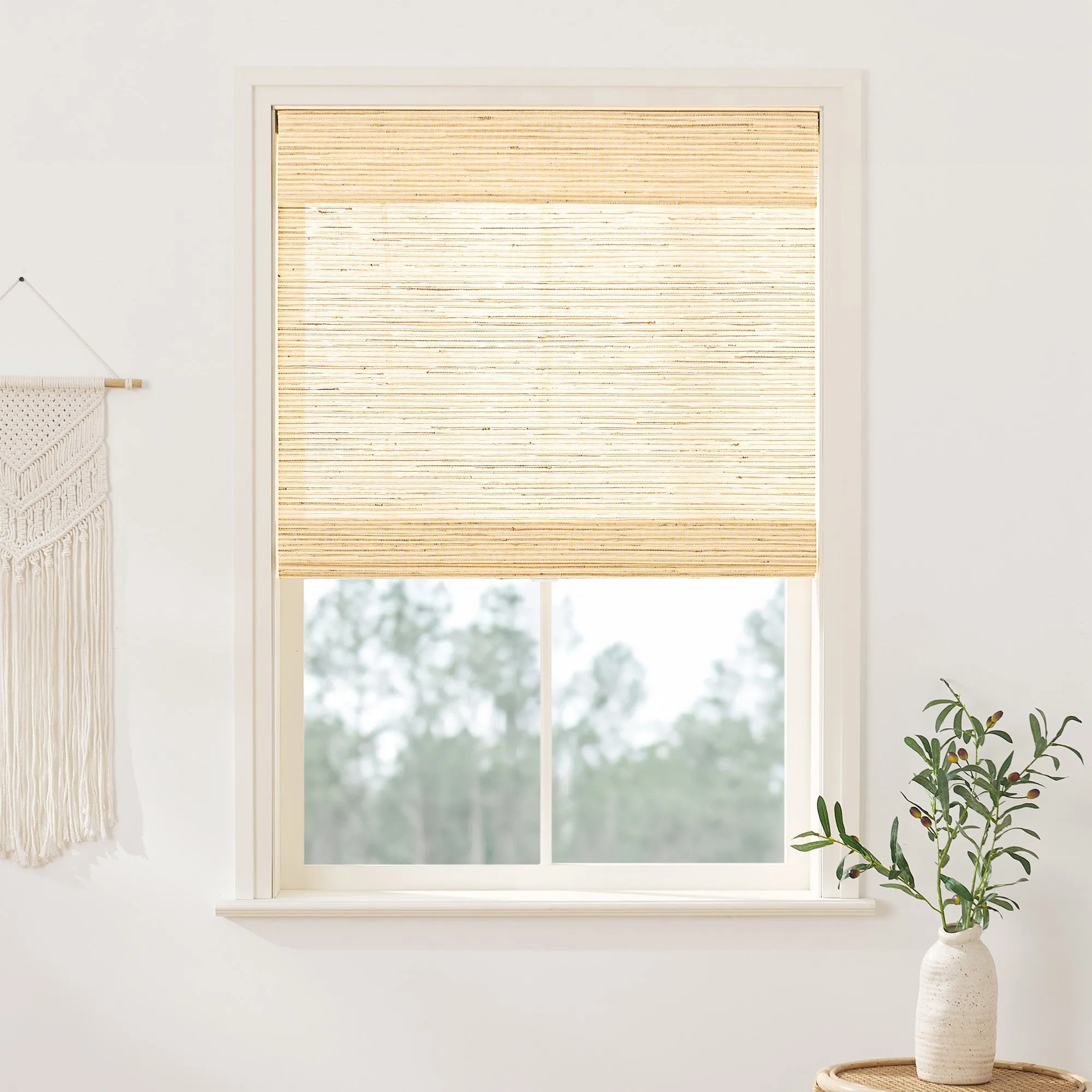 Ramie Woven Bamboo Blinds & Shades | Ivory