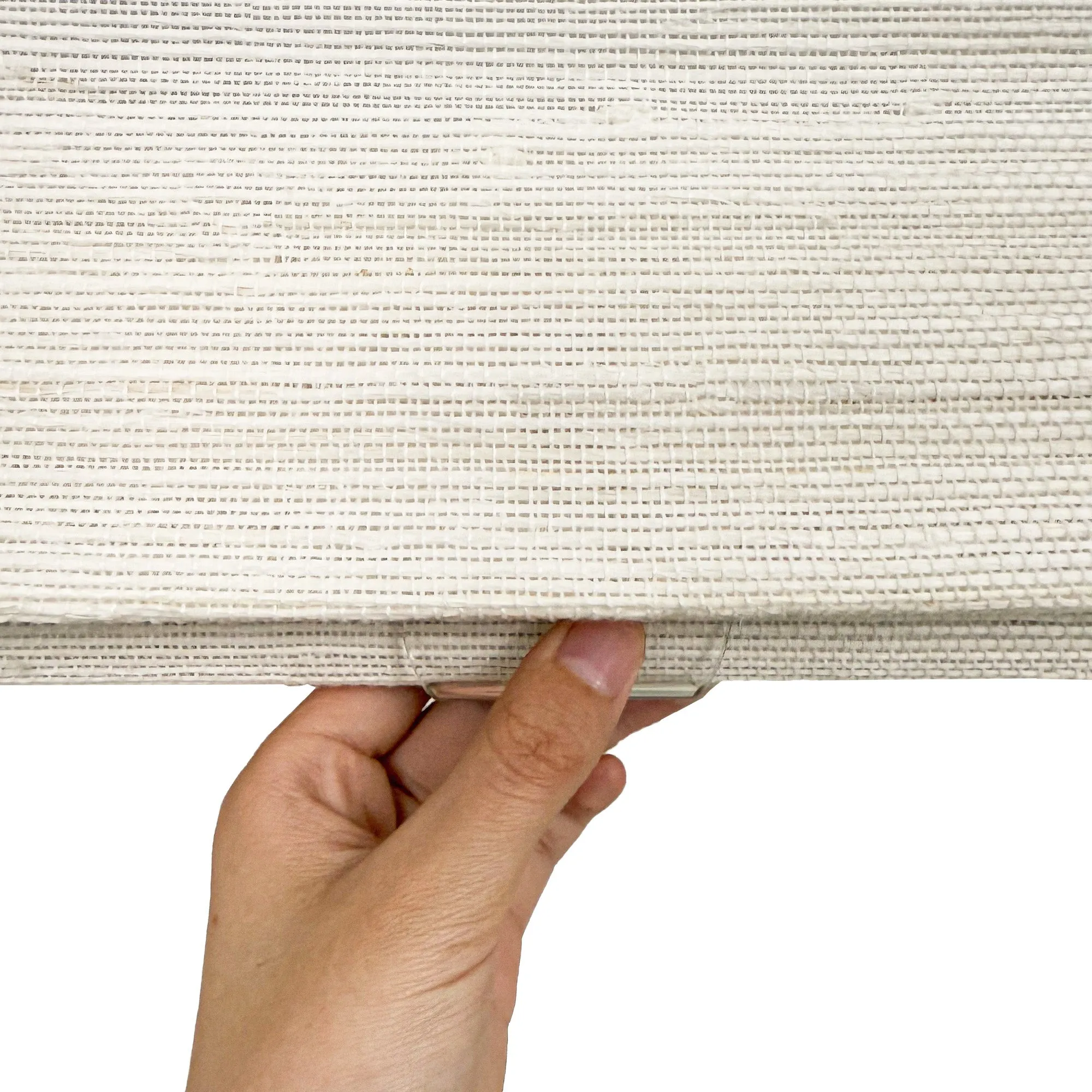 Ramie Woven Bamboo Blinds & Shades Top Down Bottom Up | Beige White