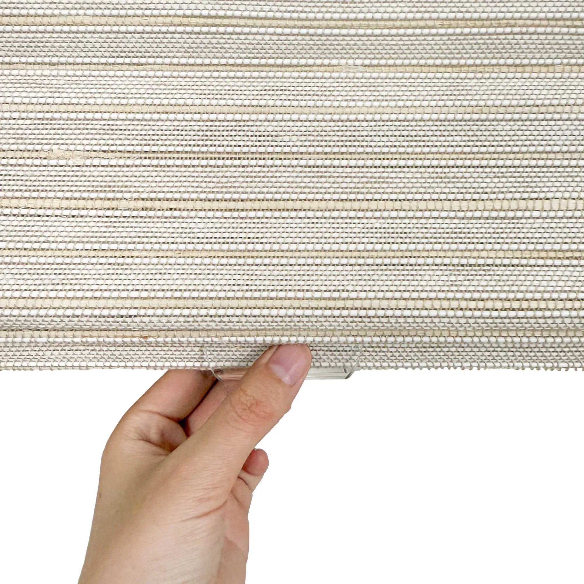 Ramie Woven Bamboo Blinds & Shades Top Down Bottom Up | Marble White