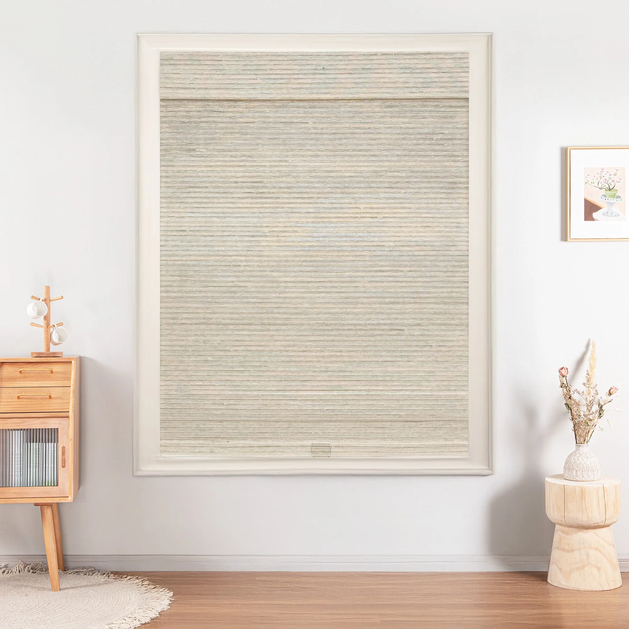 Ramie Woven Bamboo Blinds & Shades Top Down Bottom Up | Marble White