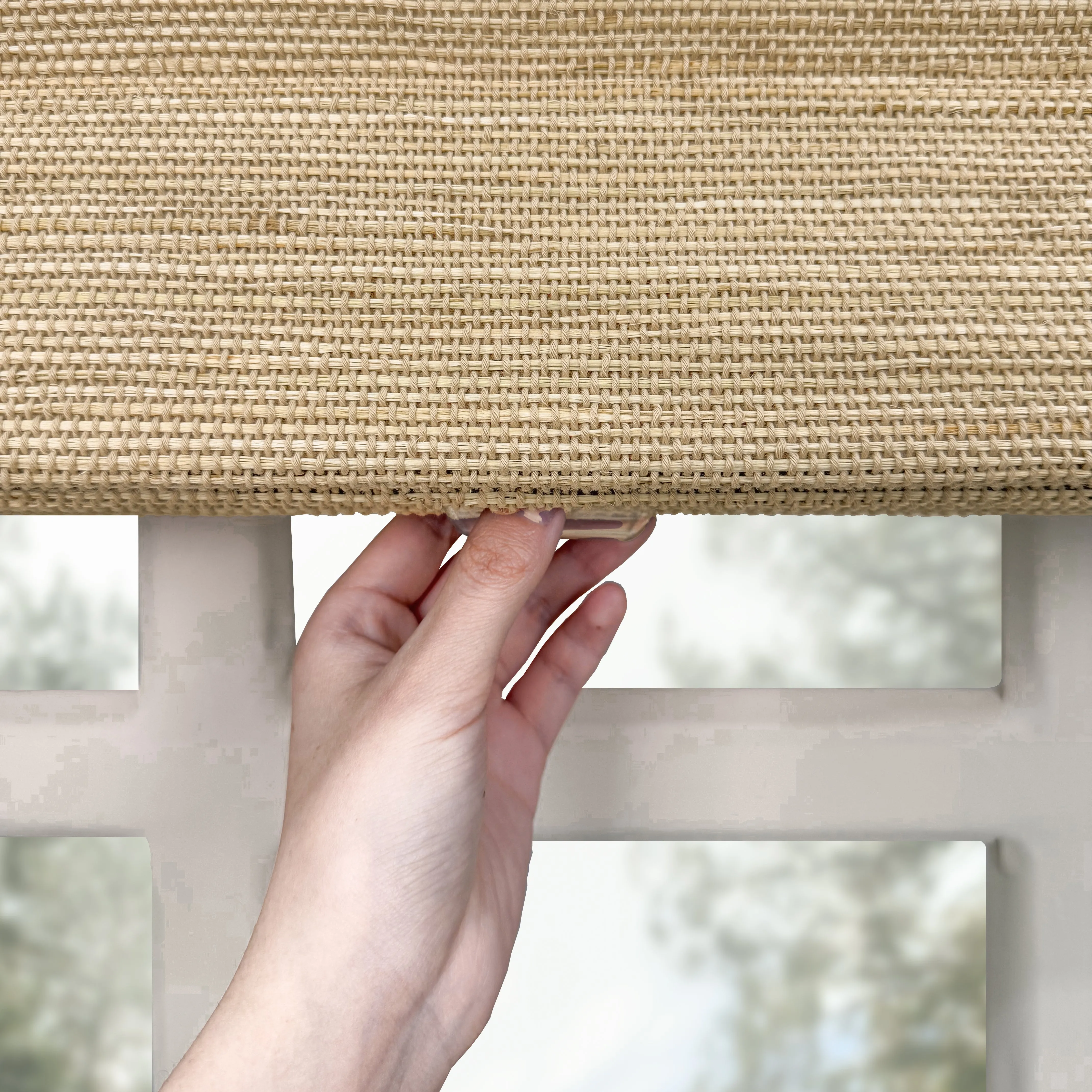 Ramie Woven Bamboo No-Drill Blinds & Shades | Coconut