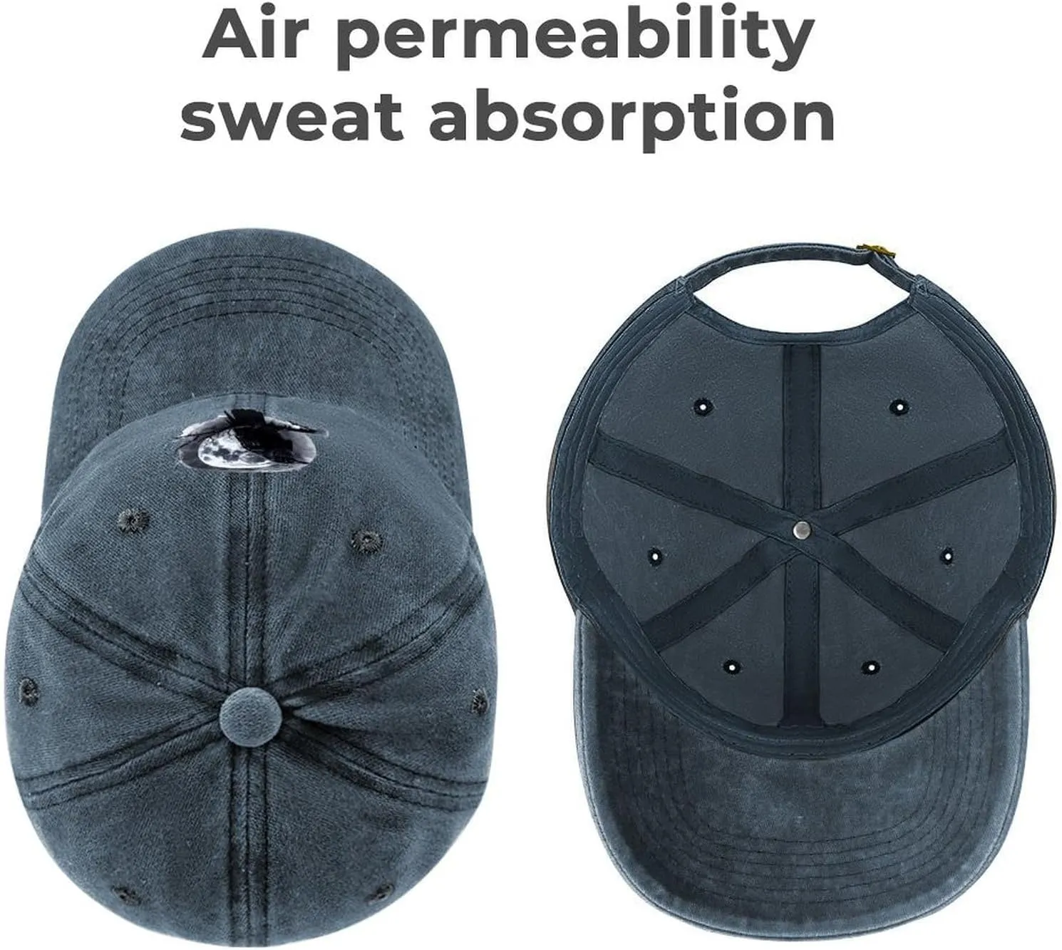 Raven and Moon Baseball Cap Vintage Dad Hat Denim Trucker Gaming Golf Hat for Men Women