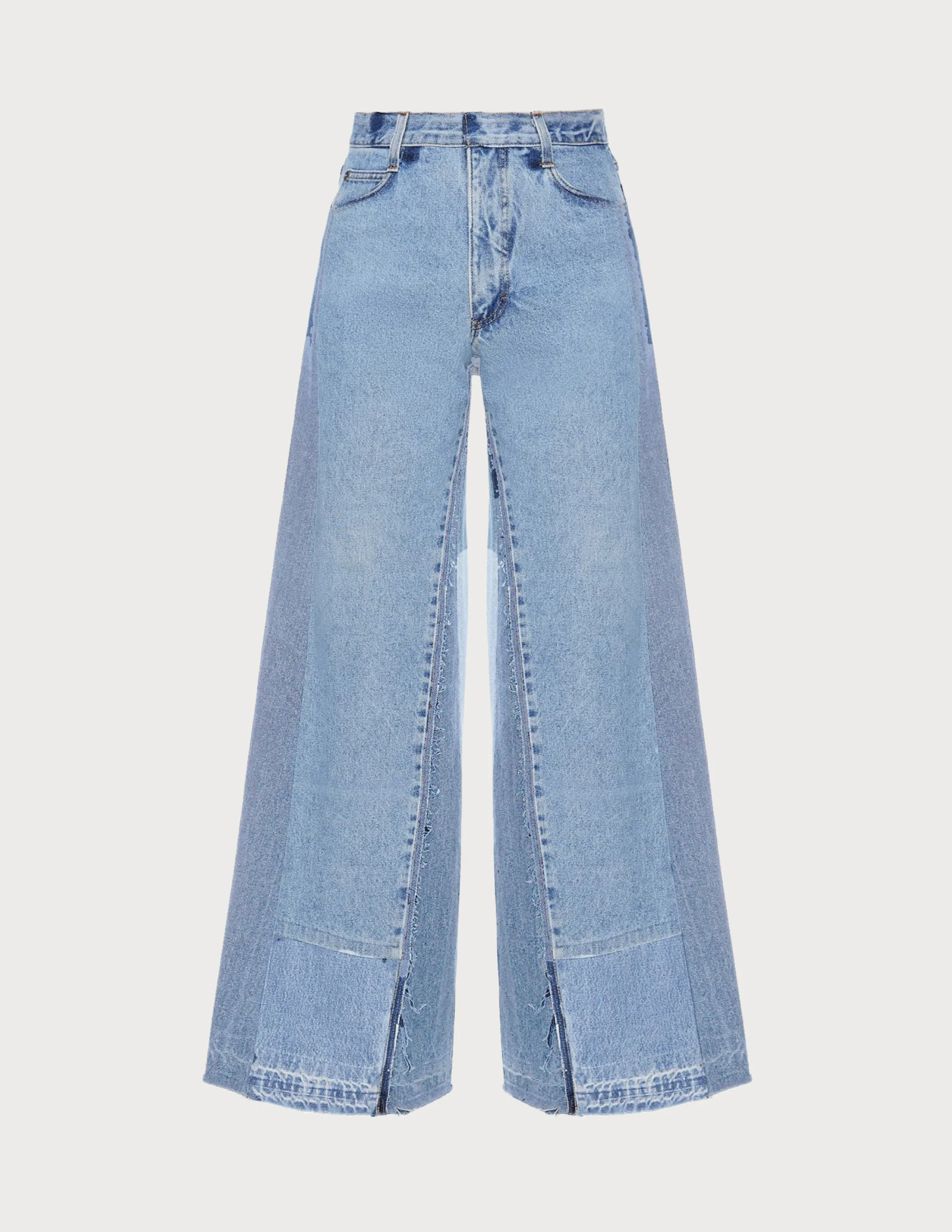 Reworked Patchwork Wide Jeans