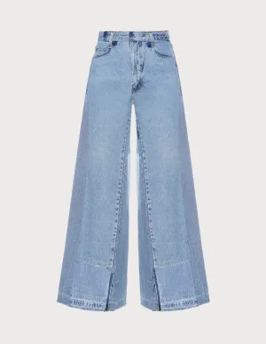 Reworked Patchwork Wide Jeans