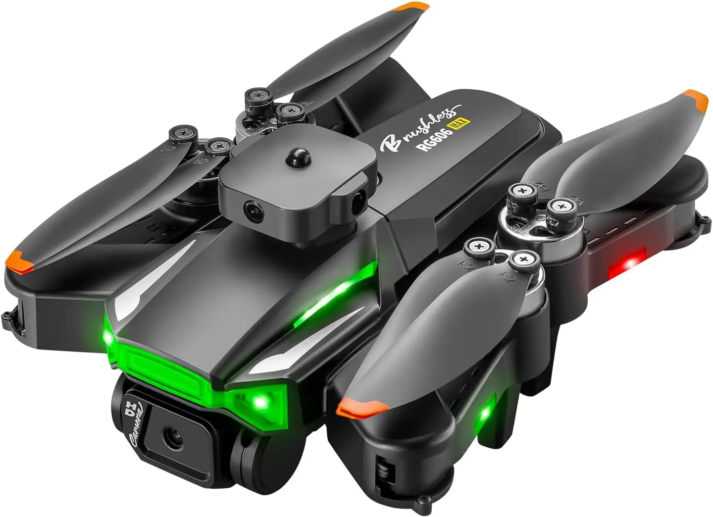 RG606 Pro Drone 4k Dual Camera Mini Helicopter Quadcopter Toy Obstacle Avoidance Foldable RC Drone Headless Mode Mini Drones 32 Mins Flying Time 2 Batteries RG606 Pro Drones
