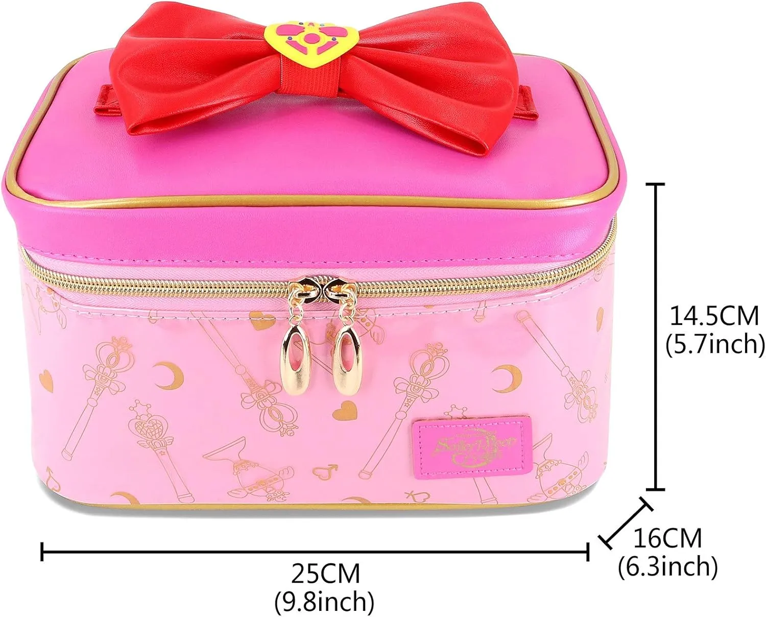 Roffatide Anime Cosmetic Bag for Women Waterproof Makeup Bag Travel Organizer Case Storage Bag Pink Medium