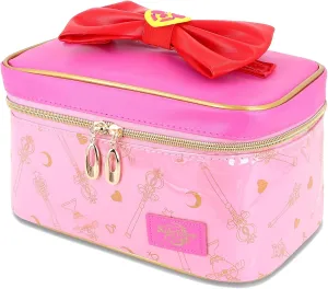 Roffatide Anime Cosmetic Bag for Women Waterproof Makeup Bag Travel Organizer Case Storage Bag Pink Medium