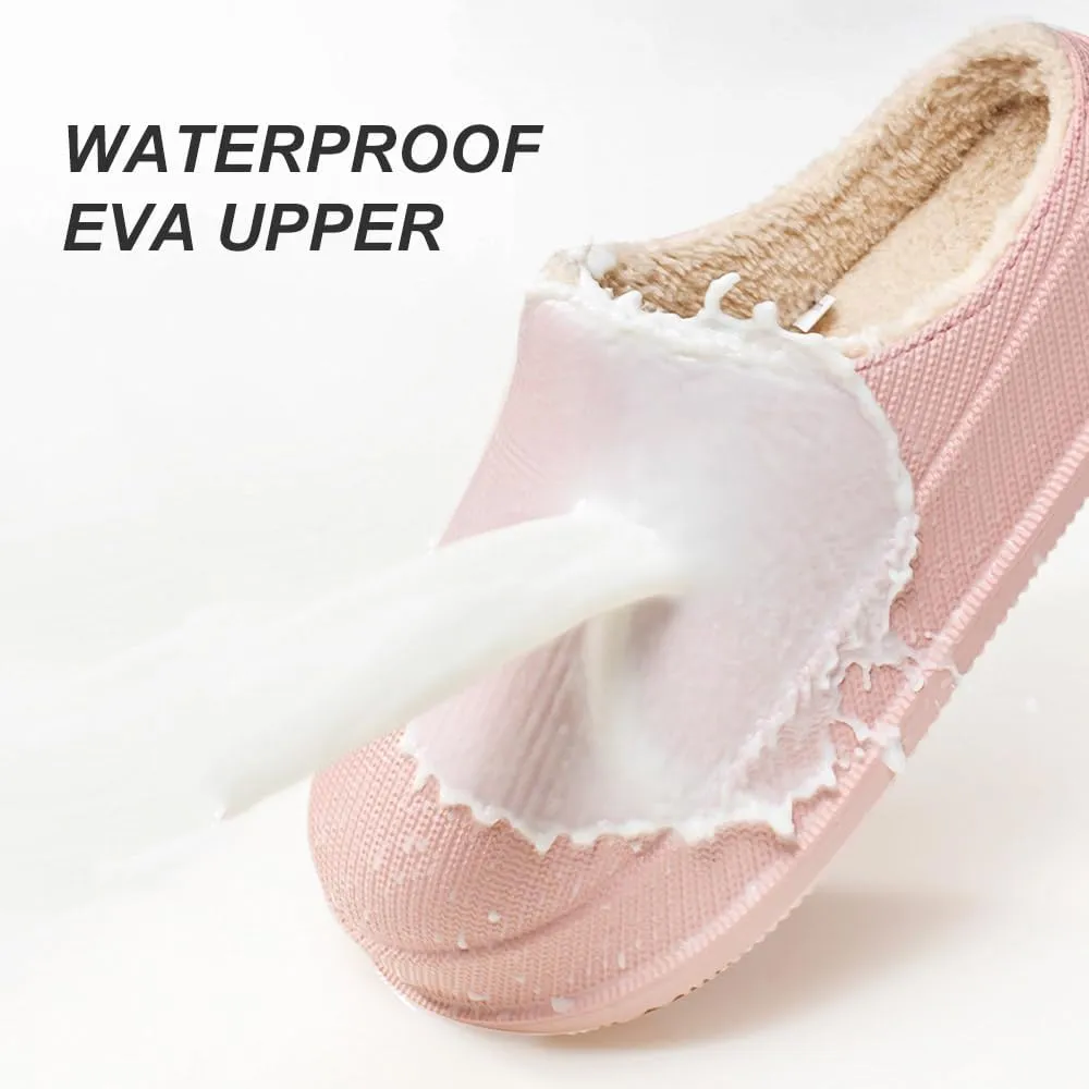 Rojeam Women Slippers Comfort Waterproof Winter Garden Shoes Warm House Slippers Indoor Outdoor for Men Women
