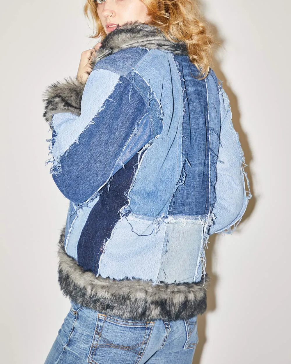 Rokit Originals Phoebe Patchwork Denim Jacket - S/M