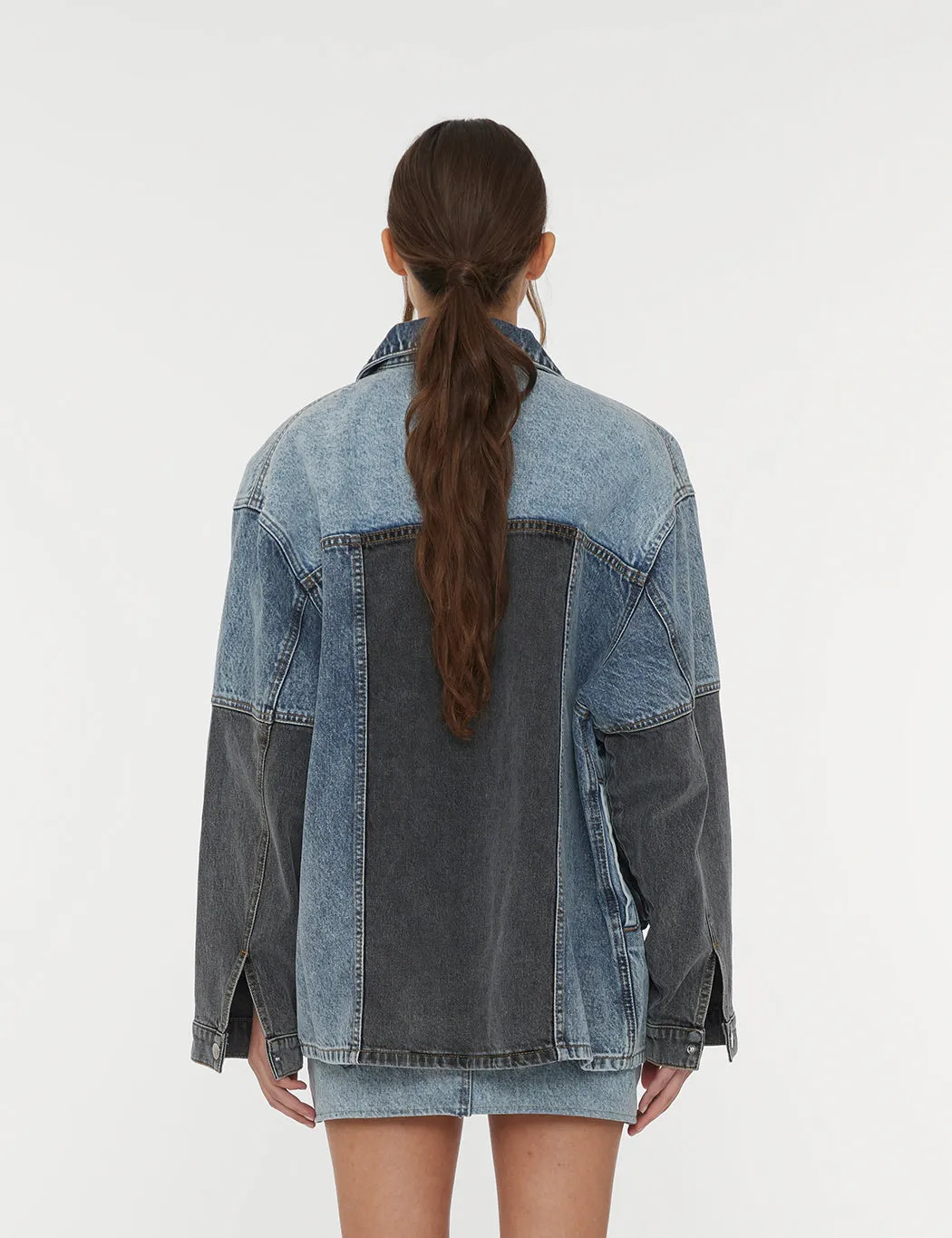 ROTATE Birger Christensen - Oversized Patchwork Jacket
