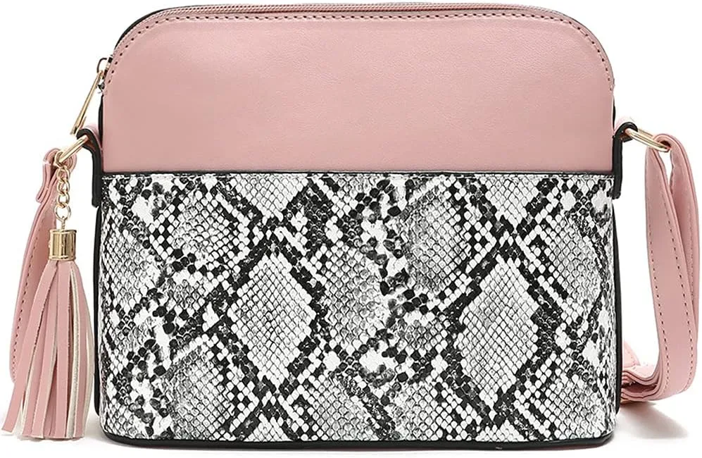 ROUROU Tassel Shoulder Bag for Women Leopard Print Crossbody Bag Large Capacity Satchel Fashion Handbag Purse