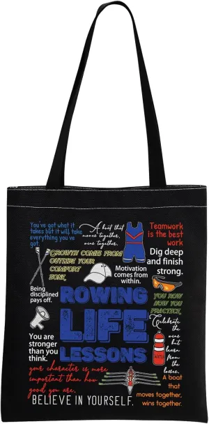 Rowing Lover Gift Rowing Life Lessons Tote Bag Best Rower Gift Rowing Team Gift Rowing Mom Gift