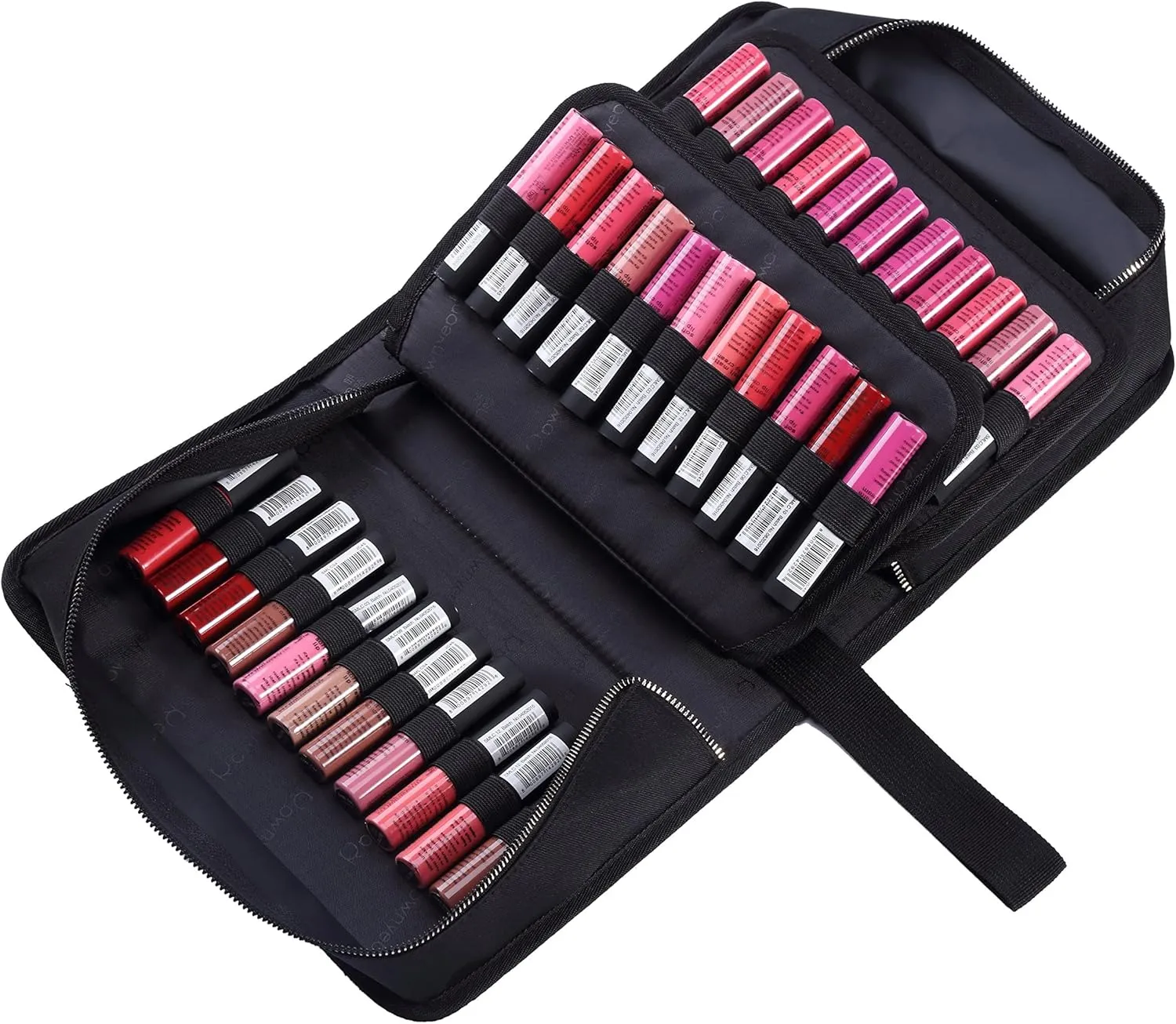 ROWNYEON Lipstick Organizer Case Lipstick Holder Portable Lipstick Bag Travel Makeup Bag Cosmetic Case Large Capacity Lipstick Carrying Case Makeup Artist Lip Gloss Storage Bag