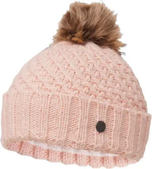 Roxy Women's Blizzard Beanie - Chunky Knit Winter Hat with Faux Fur Pom, Fleece-Lined