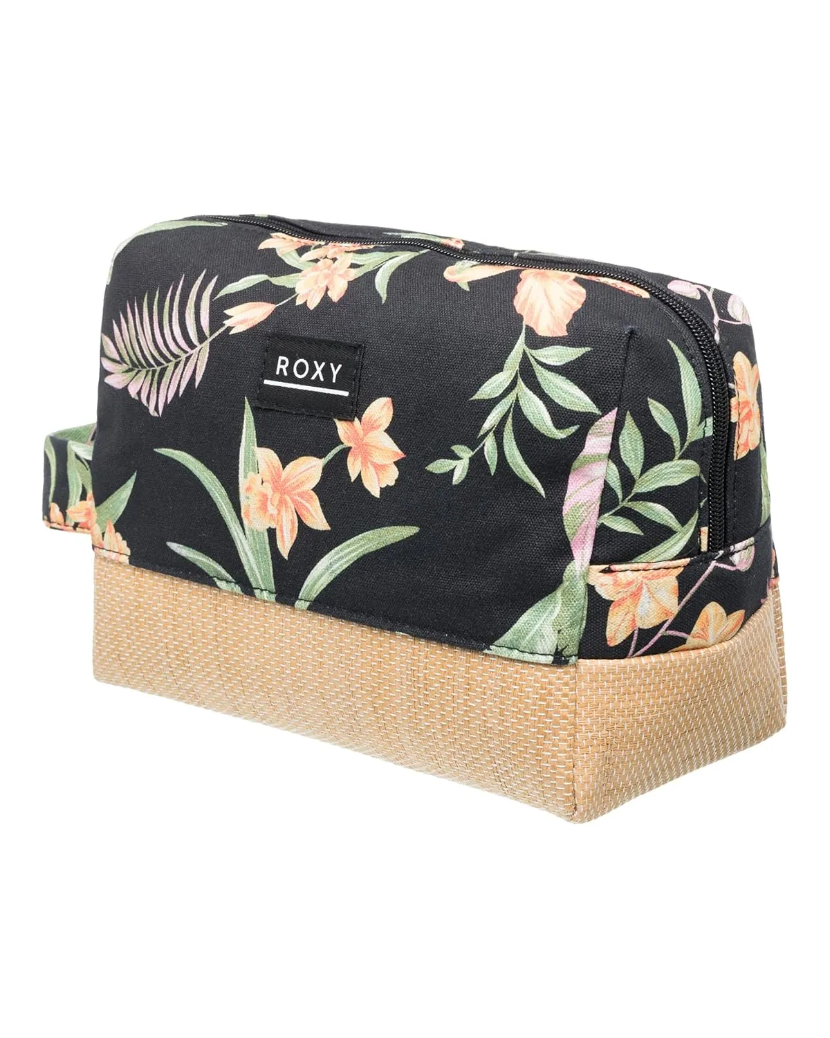 Roxy Women's Small Storage Case | Organizer | Travel | Portable | Electronic Accessories | Makeup Bag, Misty Jetties-Anthracite Island Escape, One Size