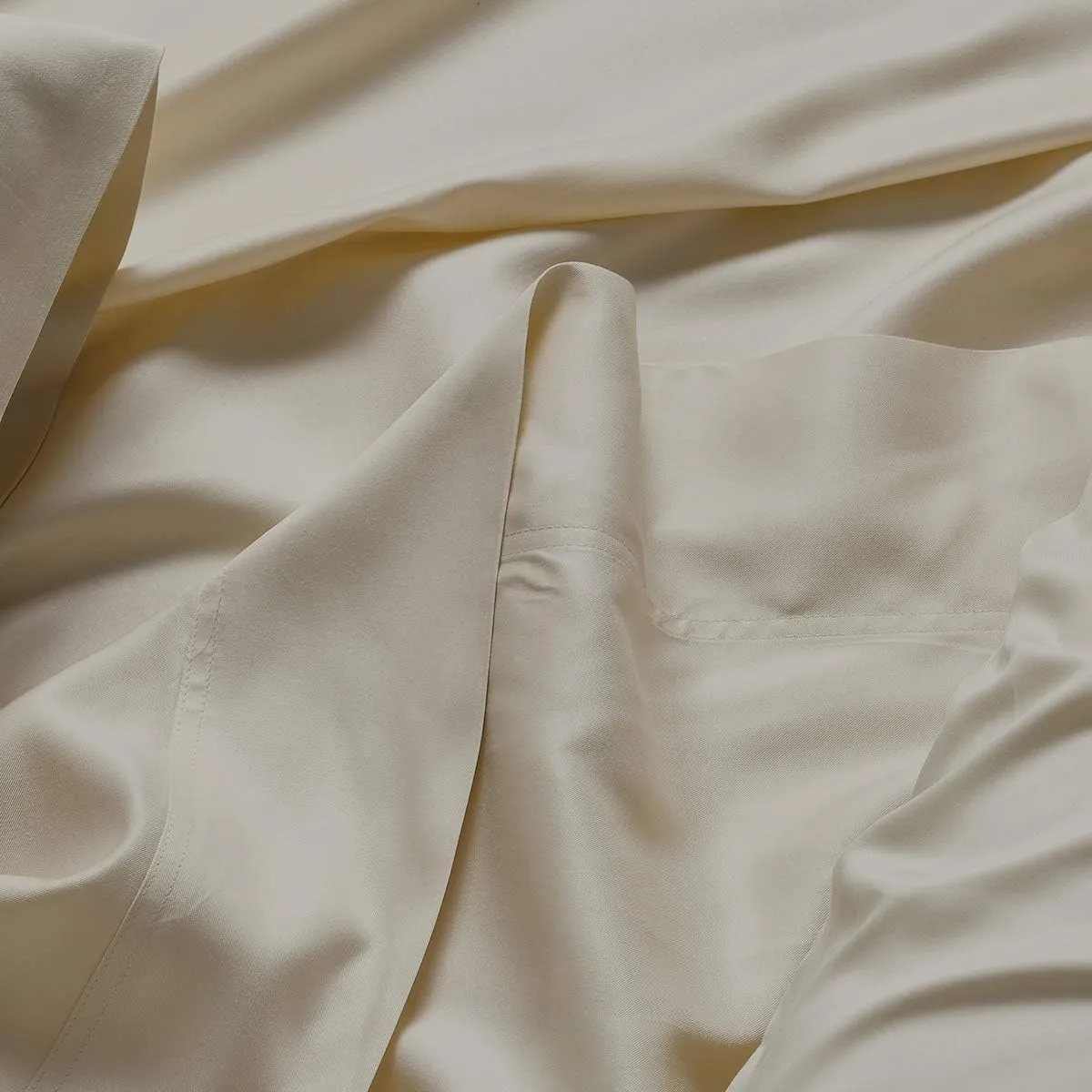 Royal Tradition Viscose from Bamboo-Cotton Blend Sheet Set (Queen Size, Sand-Solid) Durable, Breathable Deep Pocket Bed Sheets