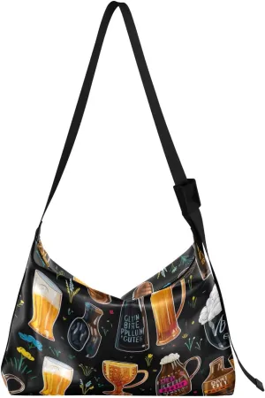 Rubber Ducks on Blue Bag with Shoulder Strap, Lady Hobo Handbag, Large Crossbody Bag