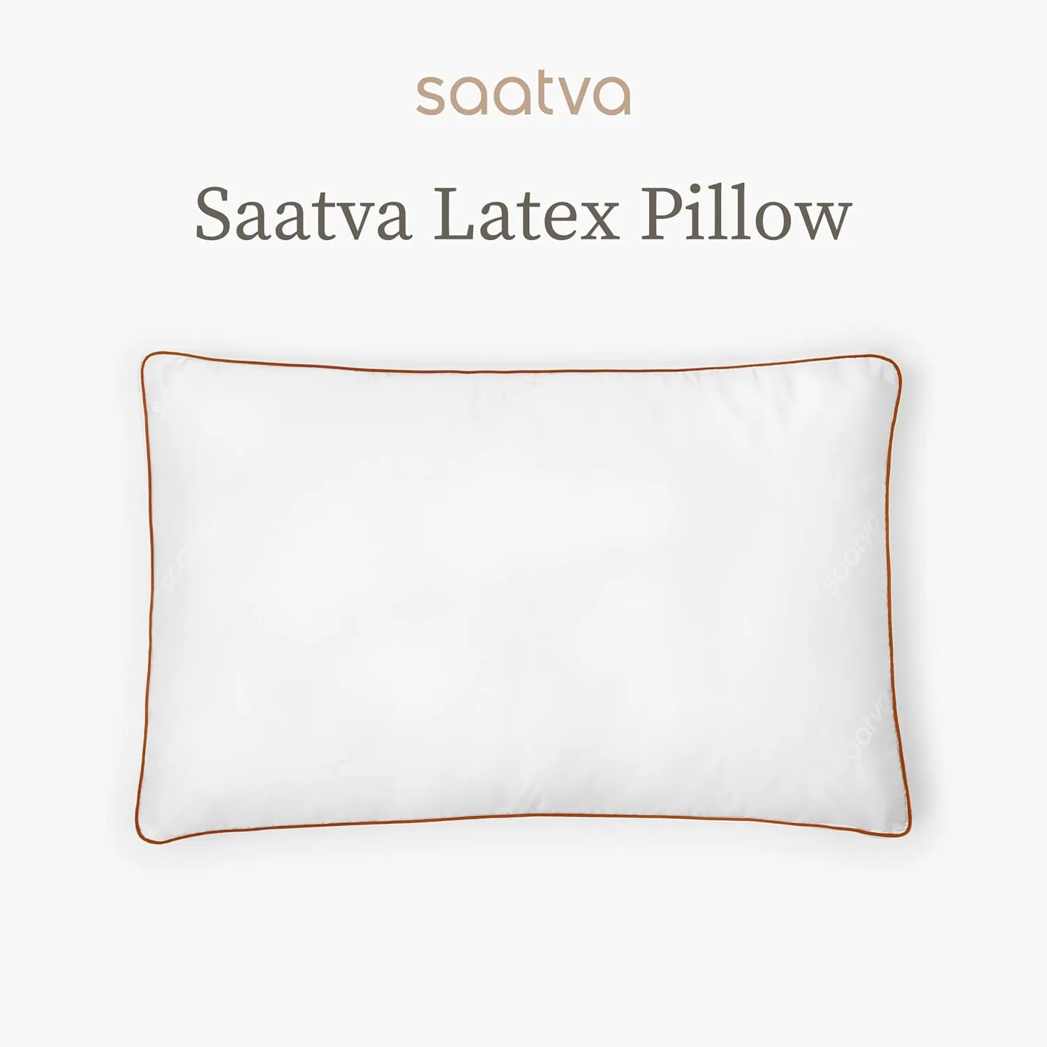 Saatva Latex Pillow - High Loft (6" - 7") - Hypoallergenic Pillow with Shredded Latex Core - Breathable - Machine Washable Organic Cotton Cover - King (34"x18") 1 Pack