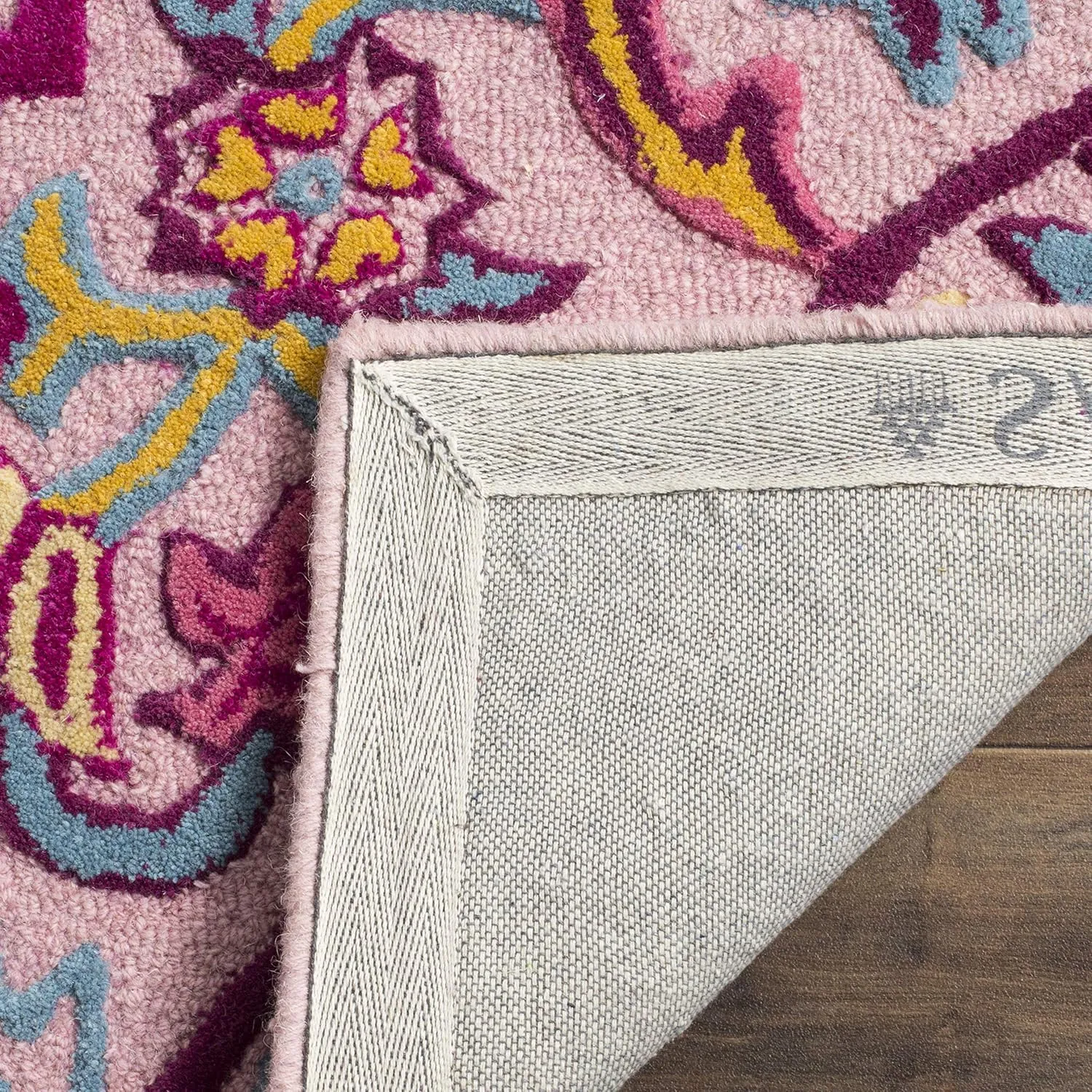 SAFAVIEH Bellagio Collection 5' x 8' Pink/Multi BLG605A Handmade Medallion Premium Wool Area Rug
