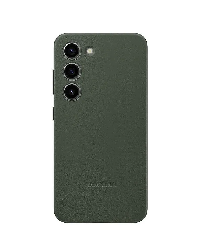 Samsung Galaxy S24 Leather Case- Green
