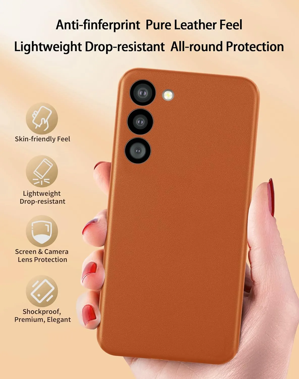 Samsung Galaxy S24 Plus Leather Case- Brown