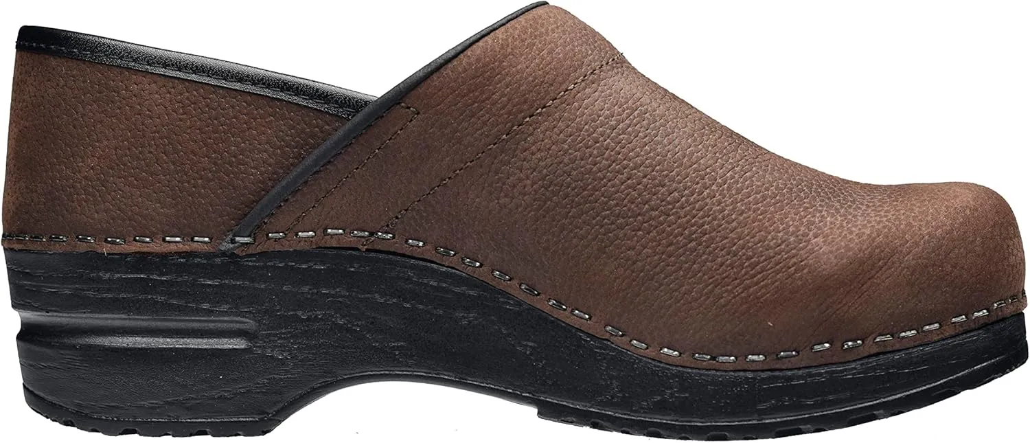 Sanita Women's Professional Oil Closed Leather Clog