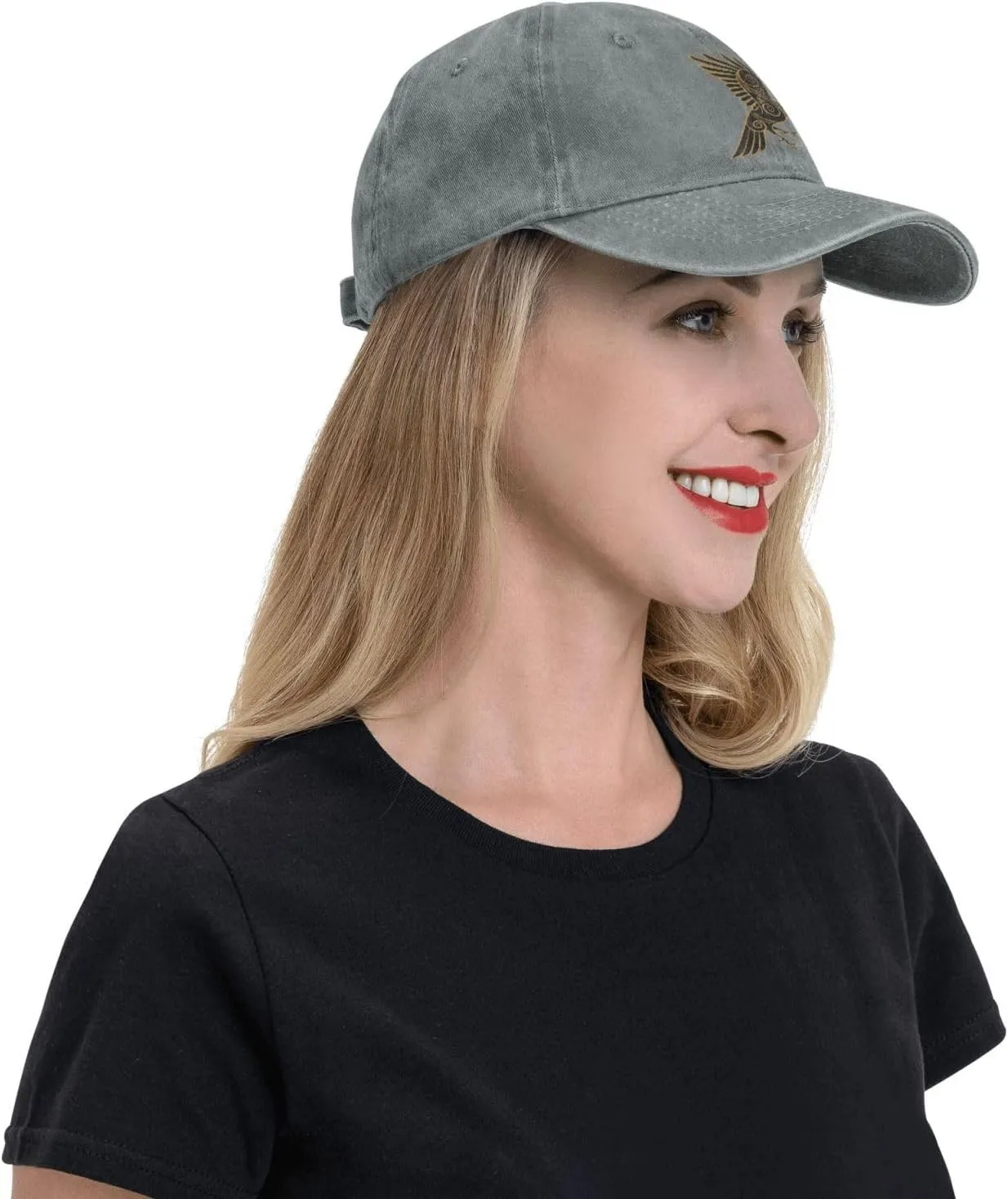 Scandinavian Pirate Odin's Raven Celtic Ponytail Baseball Cap Vintage Denim Cowboy Hat