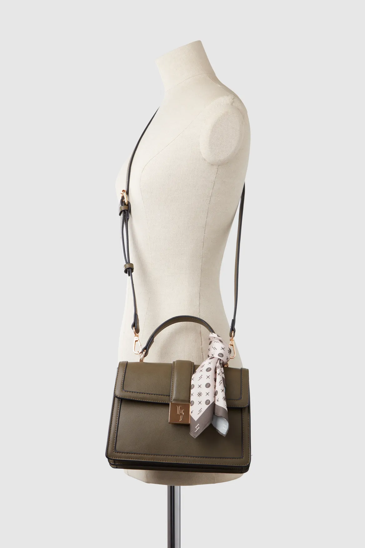 Scarf Top Handle Bag
