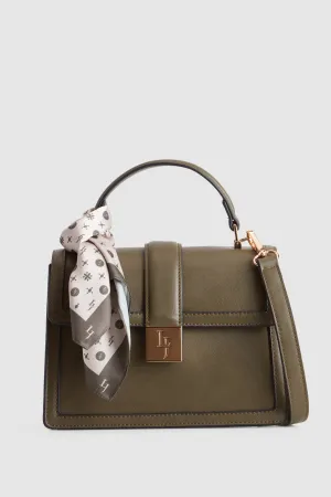 Scarf Top Handle Bag