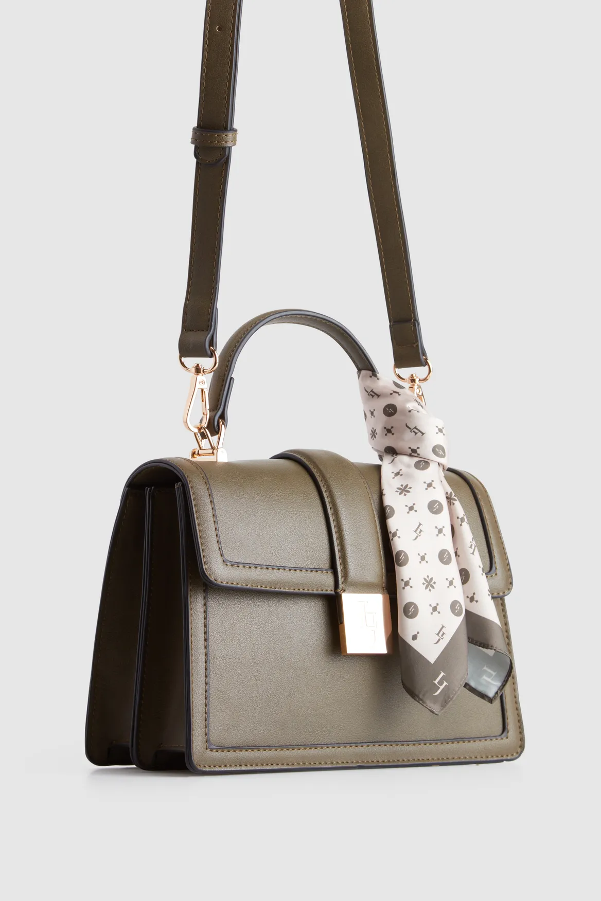 Scarf Top Handle Bag