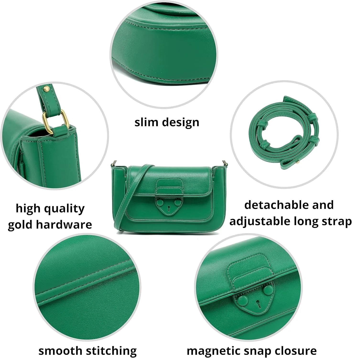 Scarleton Crossbody Bags for Women, Purses for Women, Lightweight Shoulder Bag Purse, Crossbody Bag with 2 Straps, H2087