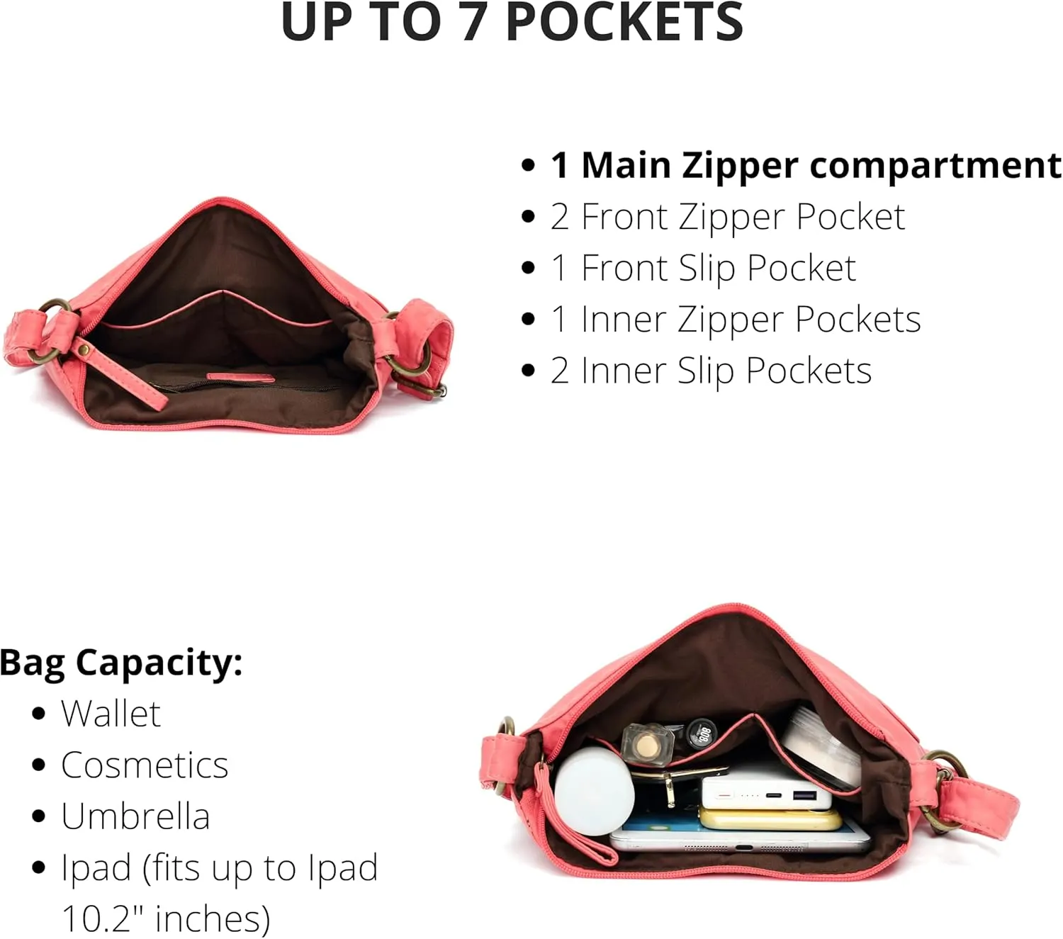 Scarleton Crossbody Bags for Women Travel Bag Purses and Handbags Multi Pocket Shoulder Bag Ultra Soft Faux Leather, H1693