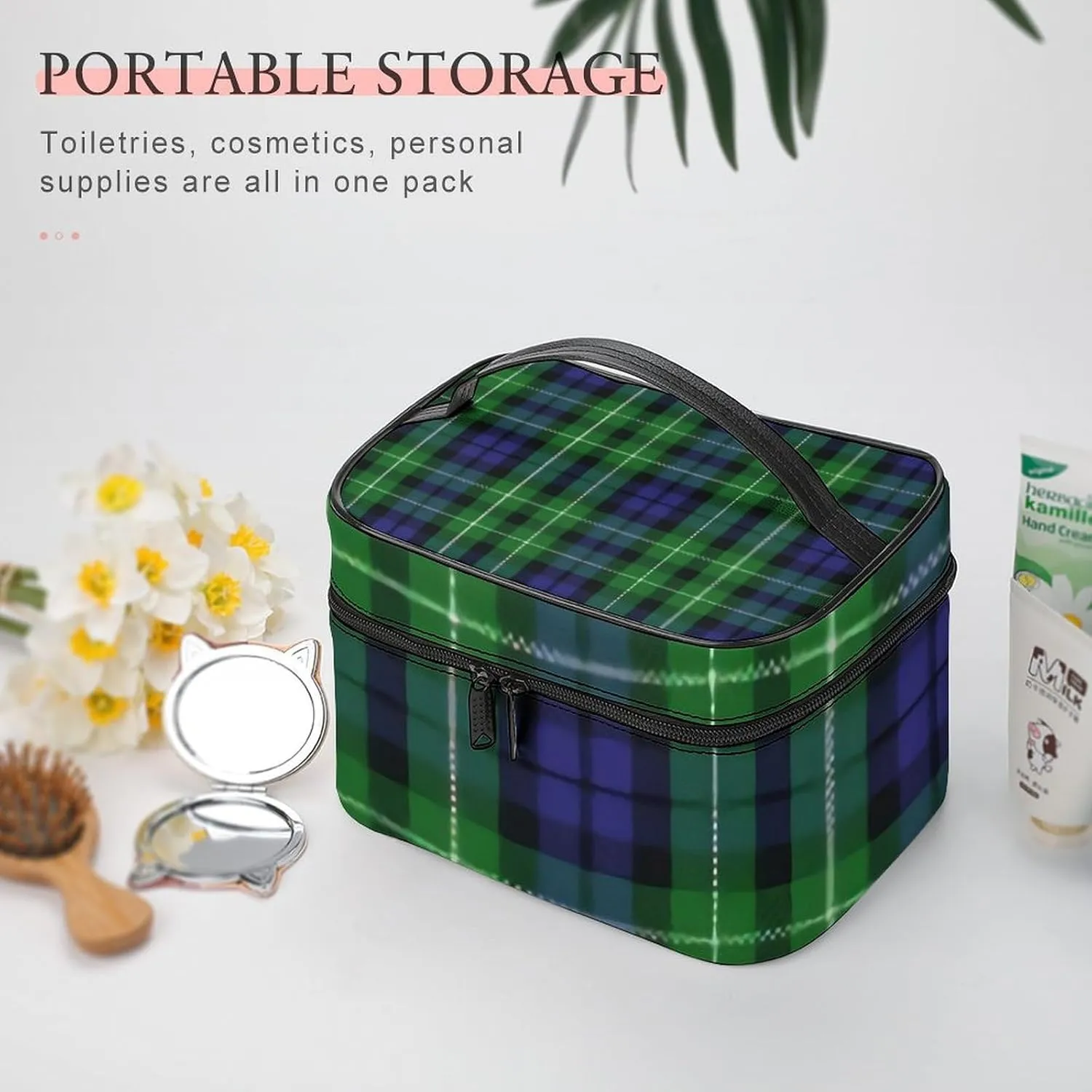 Scottish Clan Graham Tartan Plaid Large Capacity Soft And High-value Practical Makeup And Wash Bag