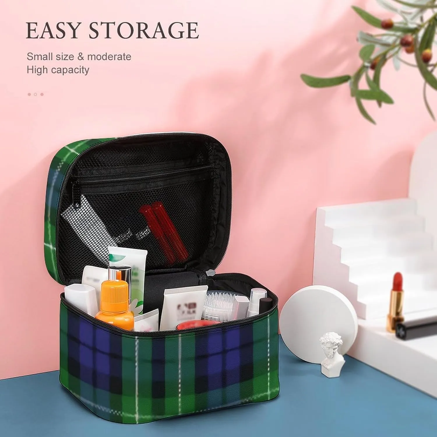Scottish Clan Graham Tartan Plaid Large Capacity Soft And High-value Practical Makeup And Wash Bag