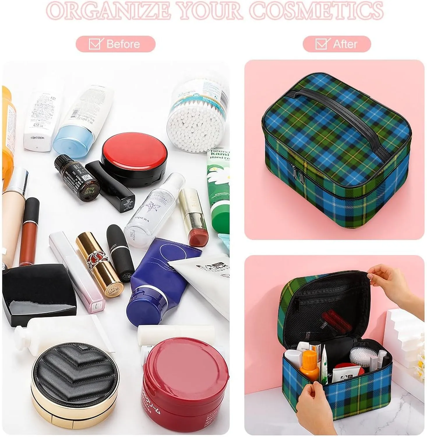 Scottish Clan MacNeil Tartan Plaid Large Capacity Soft And High-value Practical Makeup And Wash Bag