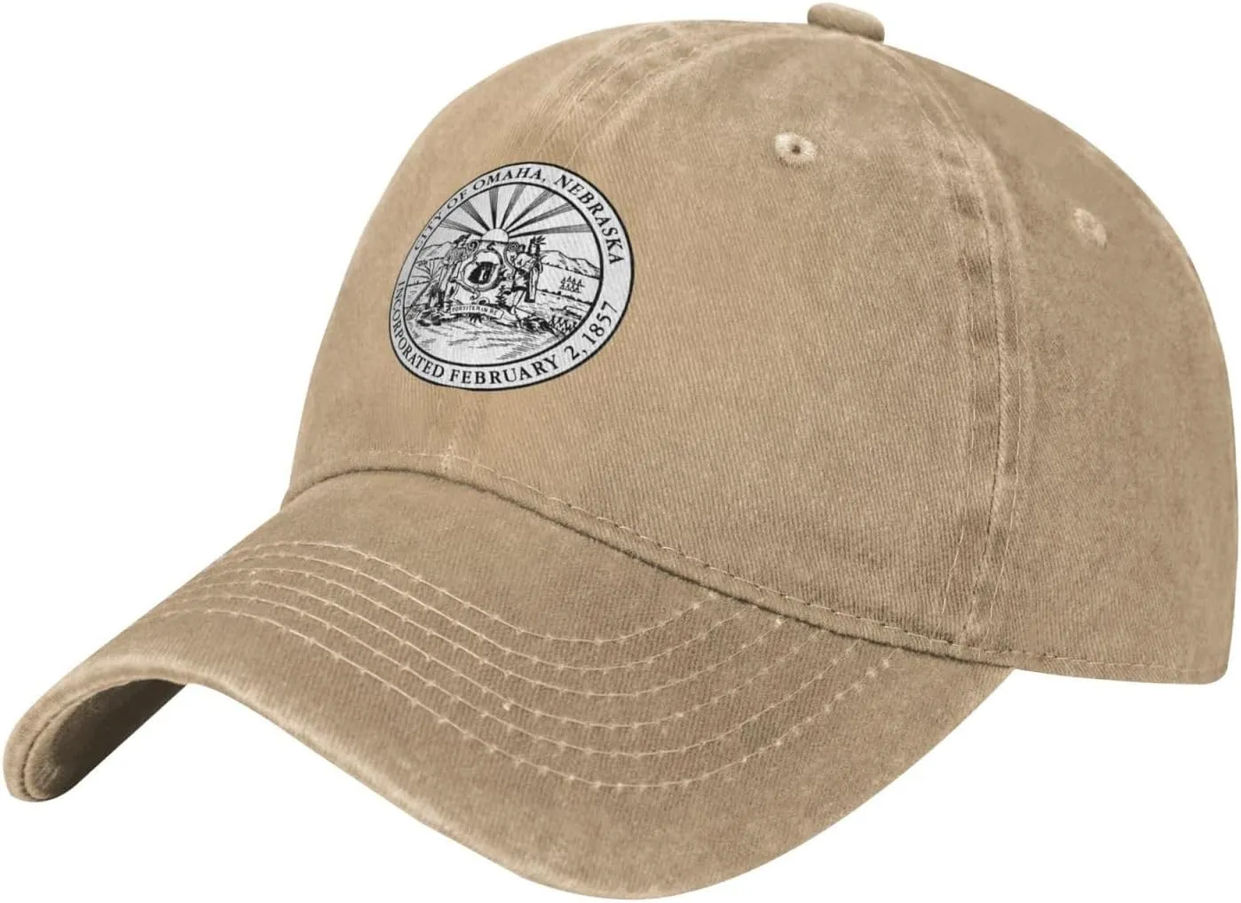 Seal of Omaha, Nebraska Baseball Cap for Men Women Adjustable Vintage Washed Cotton Dad Hat