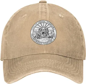 Seal of Omaha, Nebraska Baseball Cap for Men Women Adjustable Vintage Washed Cotton Dad Hat