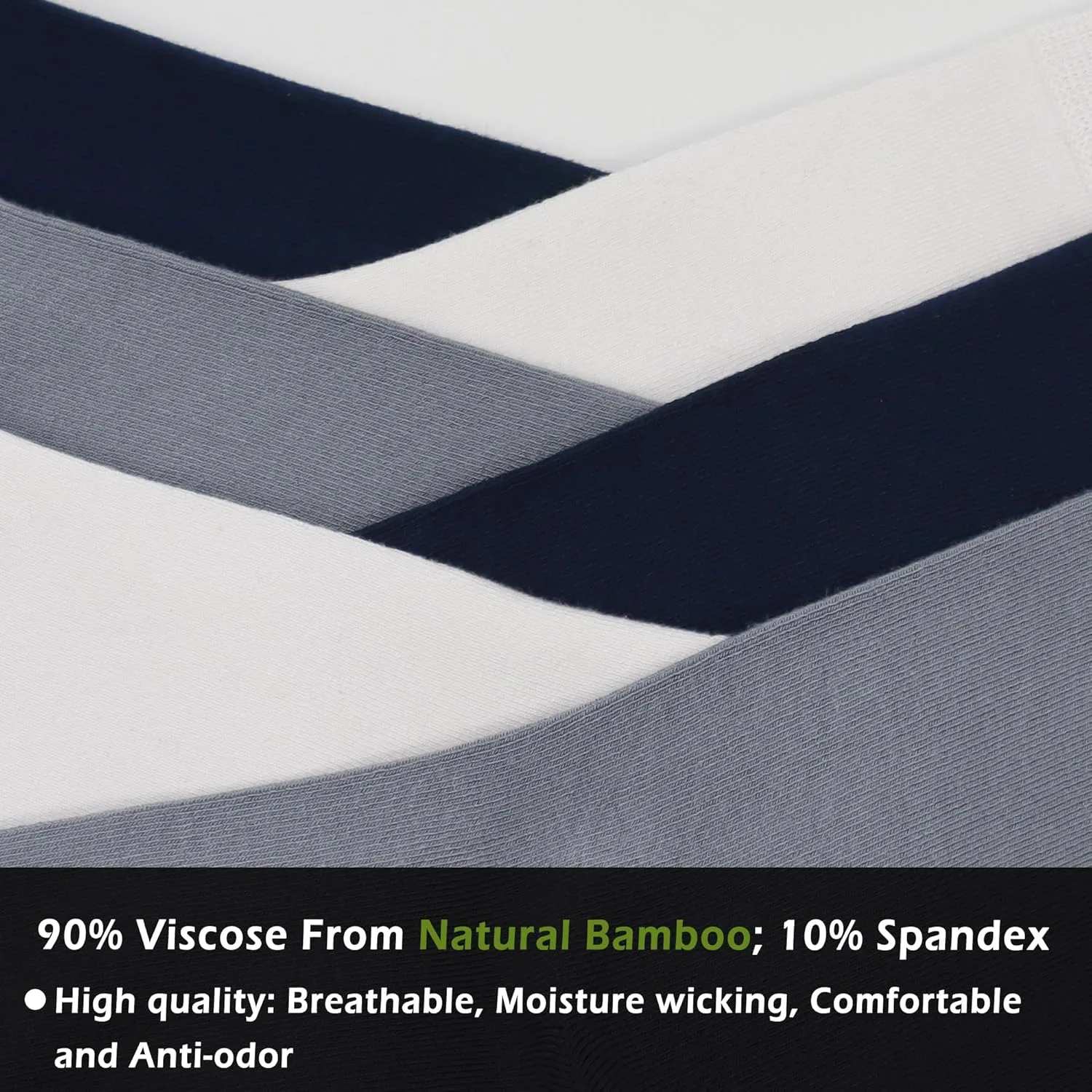 SERISIMPLE Viscose Bamboo Dress Men Sock Thin Soft Crew Anti Odor Lightweight Sock Breathable Comfort Cool soft Sock 5 Pairs