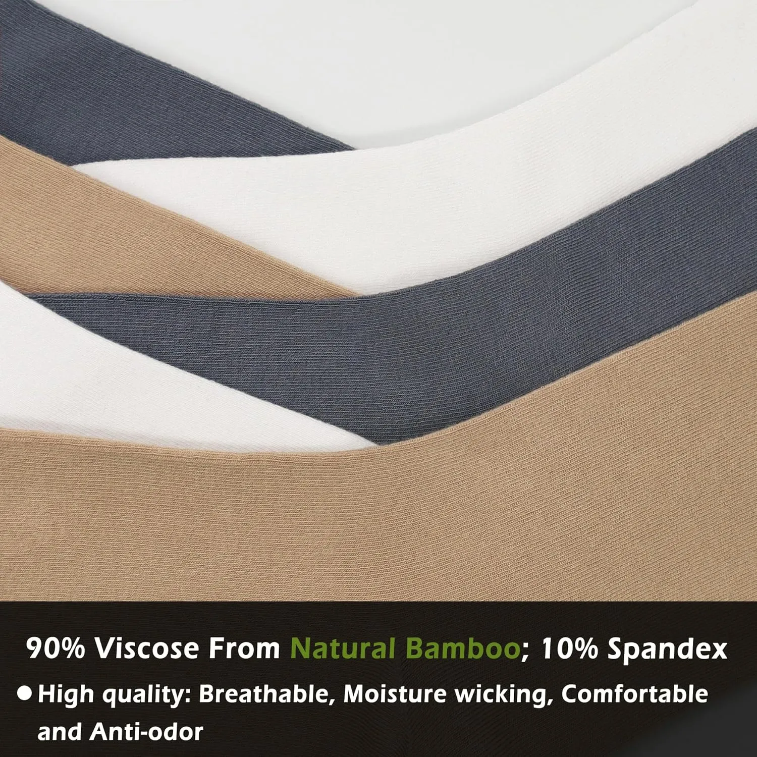 SERISIMPLE Viscose Bamboo Dress Men Sock Thin Soft Crew Anti Odor Lightweight Sock Breathable Comfort Cool soft Sock 5 Pairs