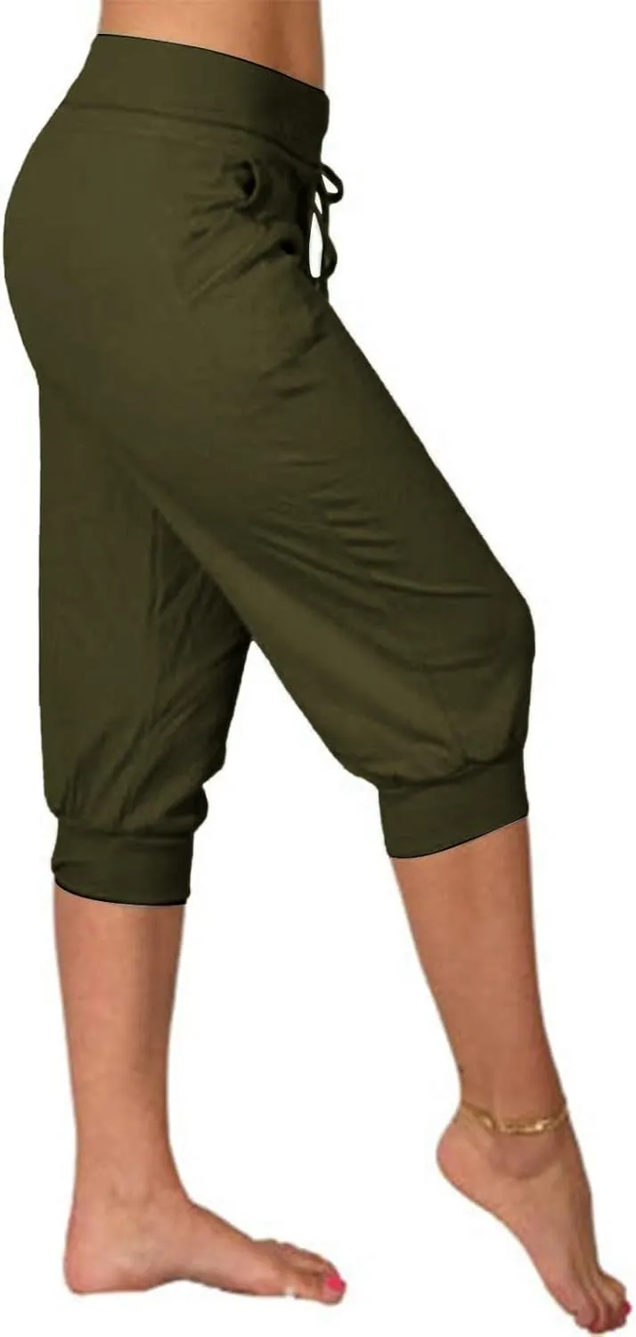 SHAOBGE Summer Pants for Women 2024 Summer New Casual Cropped Elastic Pants for Women Fashion Trendy Pants for