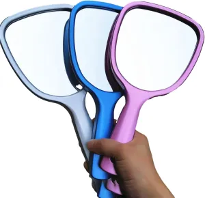Shaped Handheld Mirror with Magnifying Mirror Hair Cutting Haircut Multi-Purpose Cosmetic Makeup Magnification Mirrors(6pcs)