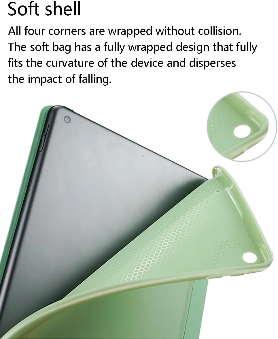 Shockproof Protective Case Smart Tablet Cover Case Compatible with Oppo Pad Air 10.3 inch,Tri-Fold Slim Tablet Case Shockproof Honeycomb TPU Case with Rugged Durable Stand Auto Wake/Sleep (Color : Ma