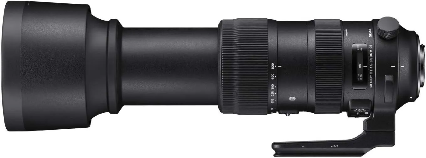 Sigma 60-600mm f/22-32 Fixed Zoom F4.5-6.3 DG OS HSM Camera Lenses, Black (730954), Canon EF