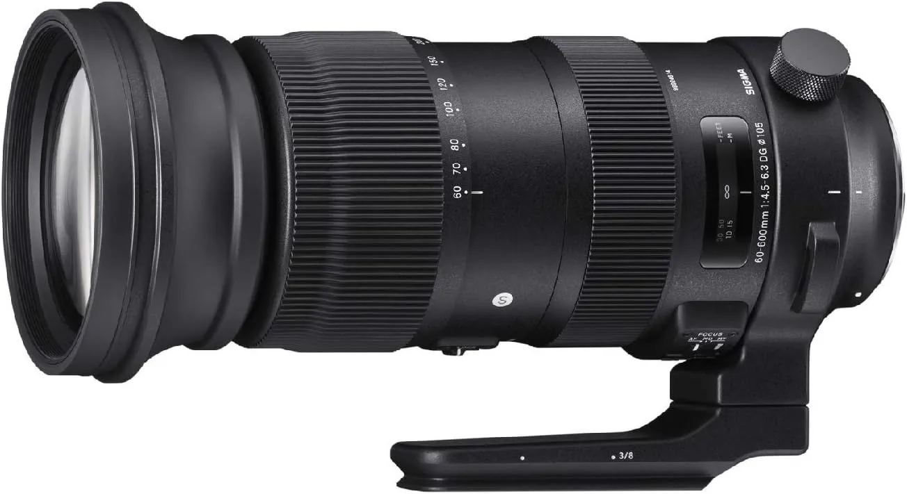 Sigma 60-600mm f/22-32 Fixed Zoom F4.5-6.3 DG OS HSM Camera Lenses, Black (730954), Canon EF